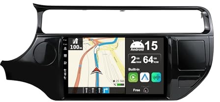 JOYX Android 10 bilradio passar Kia Rio K3b (2012–2016) – Trådlös Carplay Android Auto – backkamera gratis – [2G + 32G] – IPS 9 tum – GPS 2 Din – stöder DAB rattstyrning 4G WiFi