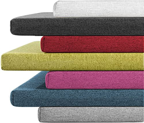 Waigg Kii Coussin de banc 2 ou 3 places, pour intérieur et extérieur, 100 x 40 x 3 cm, long coussin pour balancelle, terrasse, maison (100 x 40 x 3 cm, blanc)