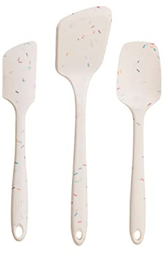 GIR: Get It Right 3-Piece Ultimate Silicone Kitchen Utensils Set - Spatula, Flip & Spoonula - Non toxic Cooking Utensils for Nonstick Cookware, Cooking and Baking - Sprinkles