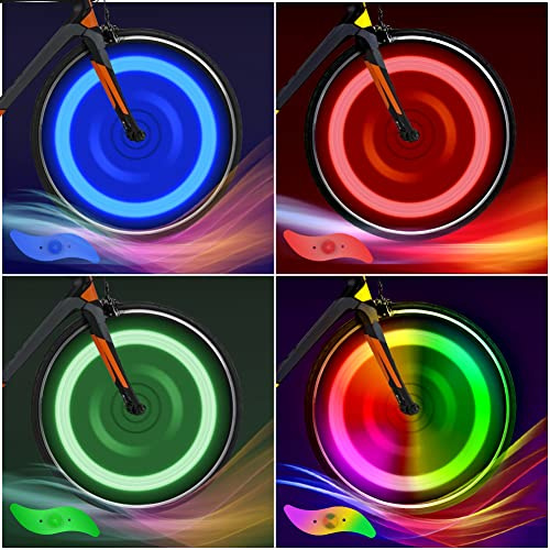 flintronic Luci dei Raggi della Bicicletta, Luci per Ruote LED per Bici, Luci a LED per Bici, Luce per Raggi per Bici Impermeabile, 3 modalità Lampada Flash…