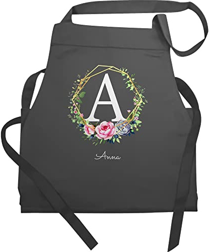 Geschenk mit Namen personalisiert by Shirtracer - Schürze - Name und Initialen - Personalisierte Geschenke Frauen I Geschenkideen Mädchen mit Namen I Geschenke Freundin