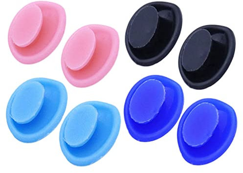 Healvian 4paare Junge Mädchen Brillen Nasenpads Bunte Silikon Nasenstützen Für Brillen Anti-rutsch Komfortabel Und Weich Für Kleinkinder Schwarz Dunkelblau Hellblau Rosa