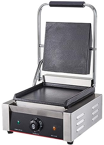 XDLYWUZIQ Caterers Grill, 1800w Piastra Elettrica per Grill a Contatto, Grill Antiaderente per Campeggio All'aperto Cucinare Panini Bistecca Carne, per Sala da Pranzo, Cucina,OP-811B