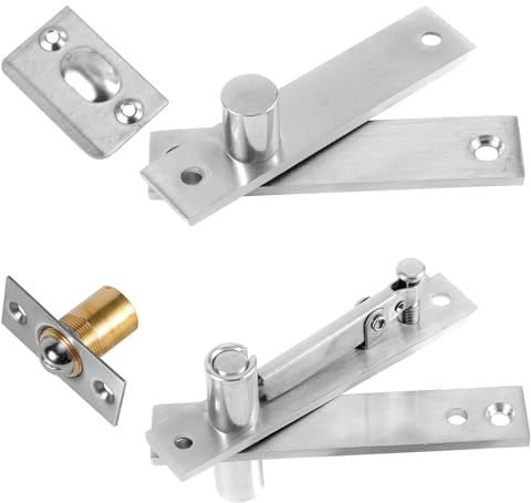 Set Cerniere Per Porta, Cerniera Per Porta Nascosta Per Carichi Pesanti Rotazione 360 Gradi Acciaio Inossidabile Invisibile Ferramenta per Libreria Legno per Porta Segreta Porta dell'Armadio