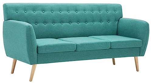 KTHLBRH 3-Sitzer-Sofa Stoff 172x70x82 cm Grün Wohnzimmersofa Schlafzimmersofa Arbeitszimmersofa Büro-Sofa für Wohnzimmer, Schlafzimmer, Büro, Lounge