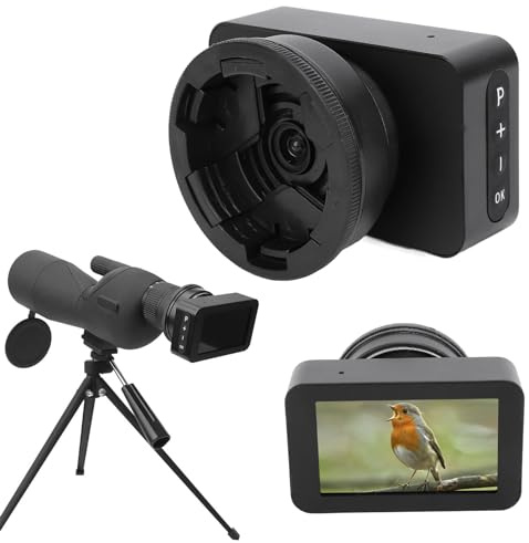 Cámara Ocular de Telescopio, Cámara Telescópica Digital 4K a Todo Color, Ocular Electrónico, Accesorios de Telescopio para Ocular de 22 Mm a 46 Mm (Tarjeta de Memoria 64G)