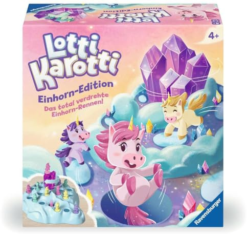 Ravensburger Lotti Karotti Einhorn-Edition - Kinderspiel ab 4 Jahre | Spiel für 2-4 Spieler, Spiele-Klassiker in der Einhorn-Version, Geschenk für Jungen und Mädchen