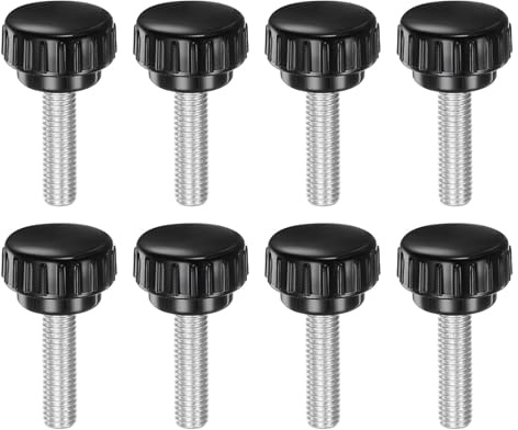 QUARKZMAN 8 Stück Rändelschraube mit Gewinde M8 x 30mm Rundkopfschraube Rundgriffschraube Rundgriffbolzen Klemmknöpfe 30mm Handknöpfe Daumenschrauben Spannschraube für Industrie Maschine