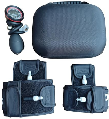 Sistema di allenamento BFR Fasce di restrizione del flusso sanguigno Pacchetto completo per braccia per allenamento dell'occlusione delle gambe Custodia compatta per il trasporto (set completo)