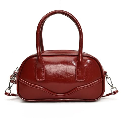 WMFASBAG Hand-Bowling-Tasche, PU-Leder, lässig, kleine quadratische Tasche, modische Tasche mit Griff oben, vielseitig einsetzbar for Frauen, Arbeit, Einkaufen, Reisen
