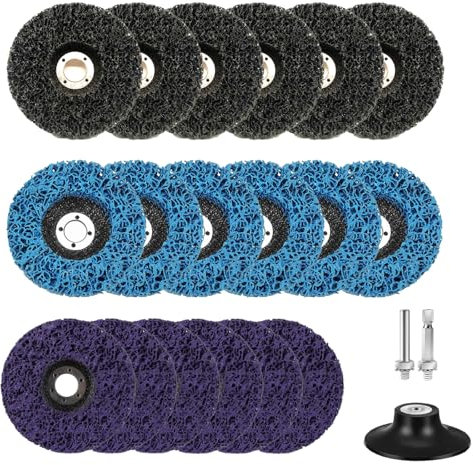 NCCHDZSW Disco abrasivo CSD de 19 unidades, 50 mm, disco de limpieza grueso, para eliminar el óxido o pulir superficies (3 colores)