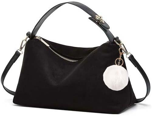 MOTIVE LIFE Borsa a Tracolla Piccola da Donna in Pelle Scamosciata,Borse a Mano Morbide con Tracolla Regolabile e Rimovibile