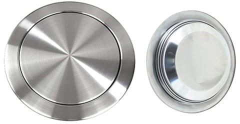 JTWWDM Integrierter Deckel für Arbeitsplatten-Mülleimer, Versenkter Küchen-Mülleimer Aus Edelstahl, Abdeckung für Arbeitsplatten-Papierkorb für Werkbank Bar Restaurant,23.8cm 430 Material