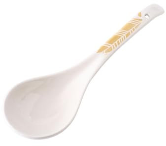 Vajilla de cerámica pintada a mano de estilo japonés, cuchara grande para restaurante, cuchara grande, urraca blanca
