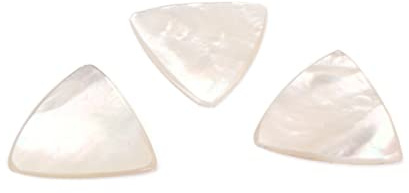 Gitarrenplektrum aus Weißer Abalone 31x30x1, 5mm mit Löchern LC11 | Plektrum Gitarre, für Akustik und E-Gitarre, Basszubehör, Vorbereitete Löcher, für Anfänger und Gitarrenfans
