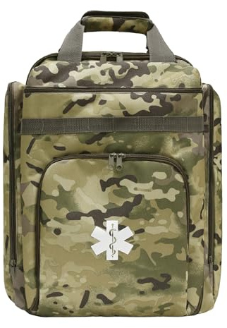 MYDAYS OUTDOOR EMS EMT Erste-Hilfe-Rucksack, leer, Notfall-Traumatasche für Camping, Wandern, Outdoor-Reisen (Camo)