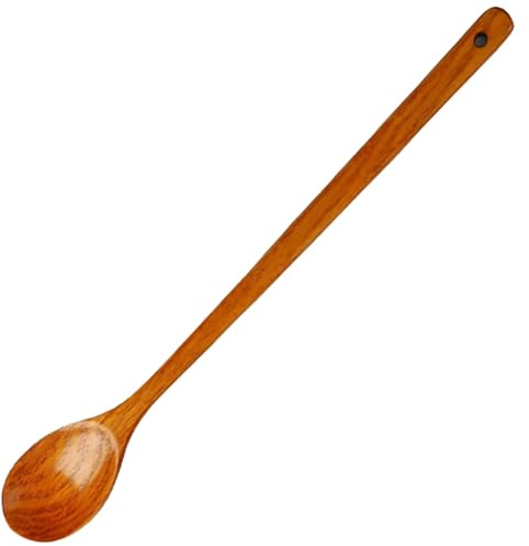 Jorzer Cucharas de Madera para cocinar Cuchara Larga de Madera de 50 cm Resistentes al Calor con Mango Suave antiescaldaduras Utensilios de Cocina con Orificio para Colgar.
