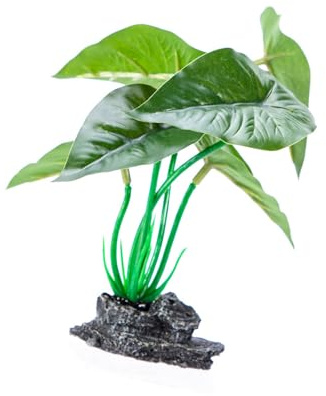 Künstliche Pflanze mit Sockel, leicht zu reinigen, Pflege für verschiedene Größen, Aquarien, Wasserpflanze, Aquarien, Dekorationen
