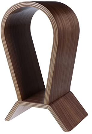 KOMBIUDA Walnut Solid Wood Headphone Stand Creative Natural Headset Holder for Headset Rack Display in Home Office