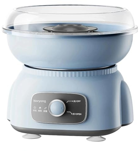 Mini Cotton Candy Machine, Portable Electric Cotton Candy Maker for Kids, DIY Floss Maker for Home Birthday Party, Christmas Gift with Sticks & Scoop(Light Blue)