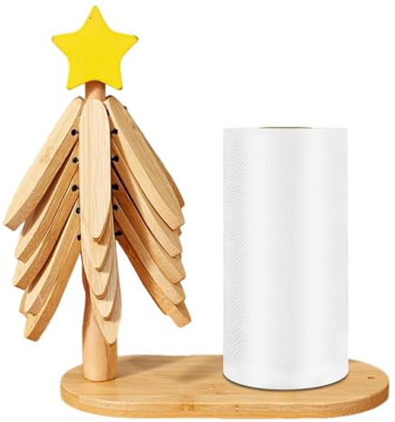 Sottobicchieri In Legno Con Disegno Albero,Sottopiatto Legno Design Stella Con Treppiede | Con Supporto E Design Stella In Tessuto Sottopiatti | Per Piatti, Ciotole, Tazze, Teiere E Stoviglie Su Tavol