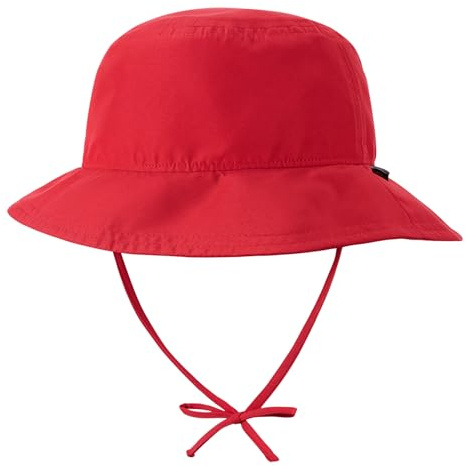 Reima Rantsu UV Kinder Sonnenhut - Bucket-Hat mit breiter Krempe, Sommerhut für Kinder, Jungen und Mädchen, Schnellverschluss, atmungsaktives Polyester, maschinenwaschbar - Reima Red, 52
