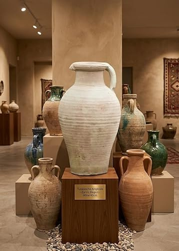 Amphore Krug Vase mit 1 Henkel Terracotta Tunesische Handarbeit ca.40cm hoch