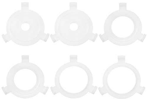 PATIKIL 6Pcs Lamp Shade Adapter Ring, E27 to 10mm(3/8)/E14/E26 Spider Fitter Lampshade Reducer Ring Plastic Lampshade Adapter Converter Washer for Table Pendant Floor Light Fixture, White