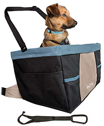 Kurgo Rover Hunde-Autositz, Inklusive Autogurt, Einfache Montage, Für Hunde bis zu 9 kg empfohlen, Schwarz/Blau