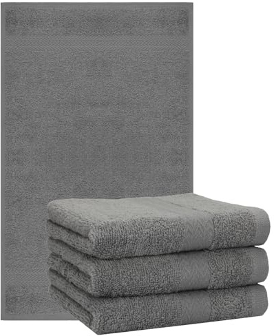Betz Premium Handtuch Set 4-teilig – 4× Handtücher 50×100 cm, 100% Baumwolle 470 g/m², weich & saugstark, Oeko-TEX® Farbe anthrazit
