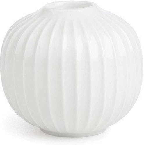 Kähler Kerzenständer runden Ø8 cm Hammershøi dänisches Design Handarbeit, Weiss