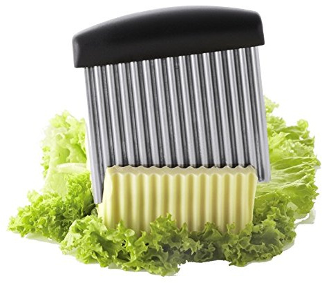 getgastro Wellenschneider aus Edelstahl mit handgeschärfter Klinge – für Zickzack-Optik an Obst und Gemüse, 7 cm hoch, 9,5 cm breit | ERK