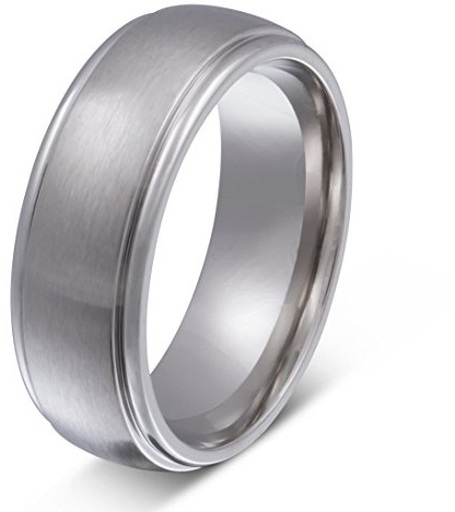 Juwelier Schönschmied - Unisex Edelstahlring Kostenlose Gravur Edelstahl Stainless Steel Lona Edelstahl inkl. persönliche Wunschgravur Nr6H