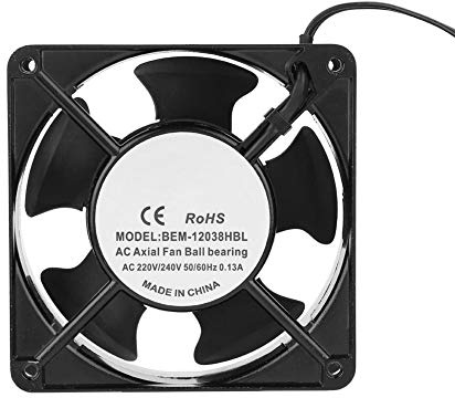 BEM-12038HBL Cooling Fan,200~240V 28W Universal Axial Cooling Fan,Double Ball Bearing,2600 (r/min),for Household Appliances, Welding Machines etc(120 * 120 * 38mm)