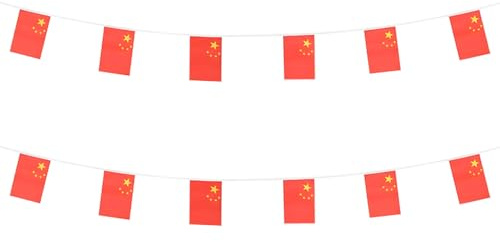 Petit drapeau chinois - Décoration pour défilés, fêtes, salles de classe, jardins et festivals (Chine)