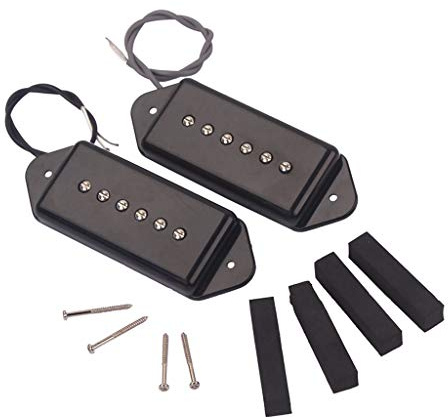 Alnicov P90 Tonabnehmer in Form eines Hundeohrens, für 6-saitige Gibson E-Gitarre, Schwarz