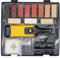 Kit de réparation de sol stratifié, outils de réparation d'installation de sol avec 11 blocs de bois ciré pour réparer le stratifié, le sol, le plan de travail, l'armoire de cuisine