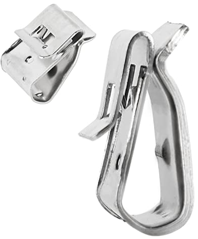 LALAGO 50 pièces Clips de Câble,Serre-Câbles en acier Inoxydable,Sterilisateur bocaux conserves, Fixation de câble support de câble,Fixation panneau solaire