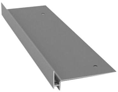 Renoplast® SW Aluminium Treppenstufen-Profil für belüftete Böden | 200cm Grau | Treppenkantenprofil Treppenkante Treppenwinkel Winkelprofil Alu Stufenprofil Fliesenschiene Kombiwinkel