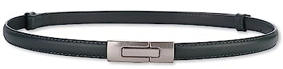 LumiSyne Damen Skinny Ledergürtel Einfach Einfarbig Vintage Metall Interlock Schnalle Verstellbarer Dünner Gürtel Schmaler Taillengürtel Dekorativen Ledergürtel Für Kleider Jeans Hosen Mantel