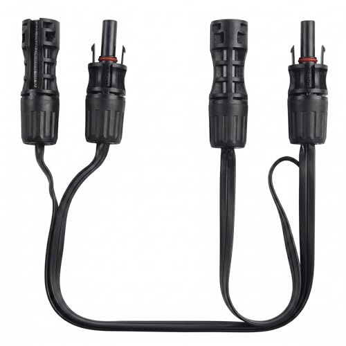 Solarkabel, 1 x superflache Solar-Photovoltaik-Verlängerungsleitung, Kupfer, flexibles Flachkabel, Solarmodul-Anschlussadapter, 0,5 m, 1 kV