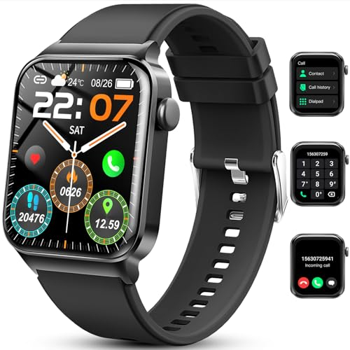 Smartwatch Donna Uomo con Effettua/Risposta Chiamate, 1.85 Orologio Fitness Smart Watch con Contapassi/Cardiofrequenzimetro/Cronometro, 113 Sportivo, Impermeabil IP68 Fitness Tracker per Android iOS
