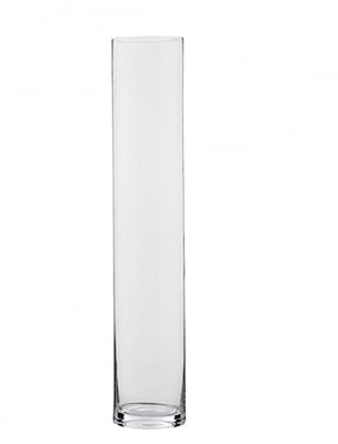 Cylindre en verre clair, diamètre 10 cm, hauteur 40 cm