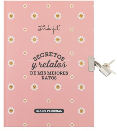 Mr. Wonderful - Diario personale - Segreti e racconti dei miei migliori momenti - Diario con lucchetto e 2 chiavi - Include 224 pagine