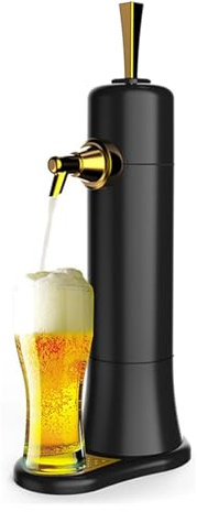 Distributore di birra, Schiumatore di birra portatile da tavolo, Schiuma ultra fine, Goditi la birra fresca alla spina da qualsiasi lattina o bottiglia, per il compleanno, la festa del papà degli