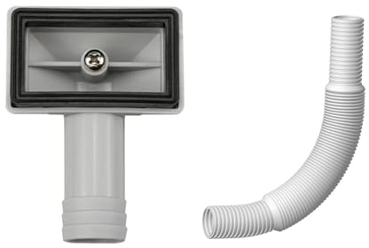 IUSOT 1 Stück Überlaufrohre, Überlaufrohr für Waschbecken ausziehbar, Waschbecken Überlaufkopf, Waschbecken Überlaufkopf, Spülenüberlauf-Kit mit 250 mm Überlaufrohr für Waschbecken (rechteckig)
