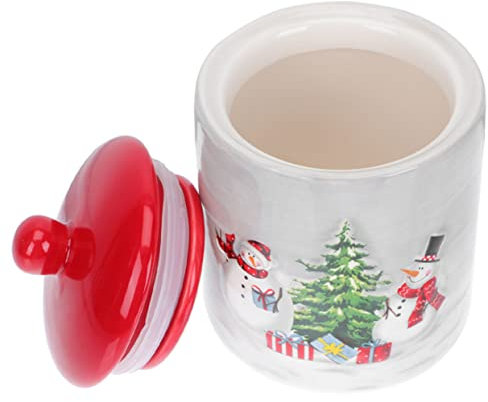 FUNOMOCYA Scatola Ceramica Per Stoccaggio Con Coperchio Contenitore Ermetico Per Tea e Snack Creativo Per Natale Design Elegante e Funzionale