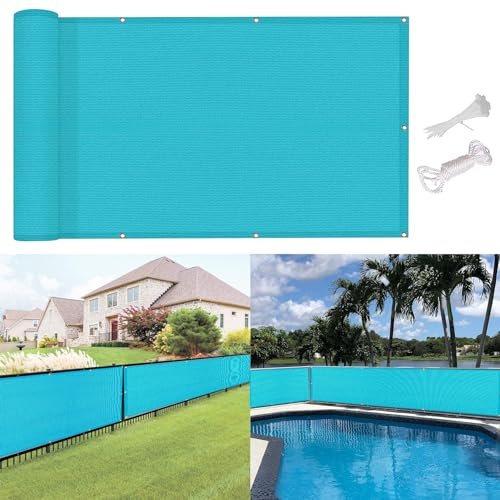 Balkon Sichtschutz 40 x 360 cm Wetterfest UV-Schutz Zaunabdeckung für Wohnung Blau