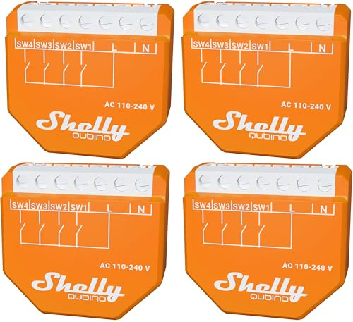 SHELLY Szenenaktivierer Wave i4, Unterputz, orange, 4 Stück