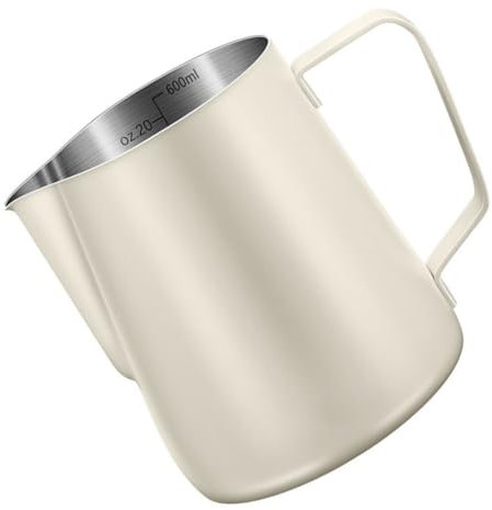 Cabilock Frothing Pitcher Stainless Steel Steaming Cup for Art Ergonomic Design Unique Spout for Latte Art and Frothing for Home